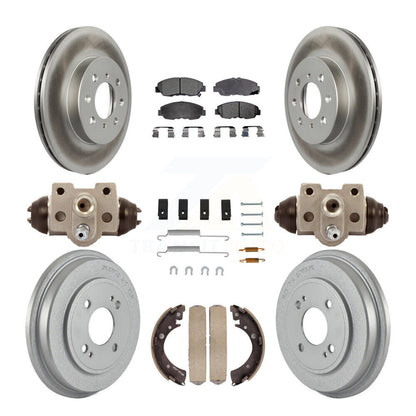 [Avant + Arrière] Kit de disque (revêtu) et plaquette (semi-métallique) de frein pour Honda Civic KGF-101717