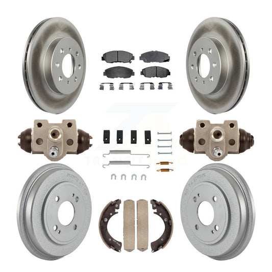 [Avant + Arrière] Kit de disque (revêtu) et plaquette (semi-métallique) de frein pour Honda Civic KGF-101717