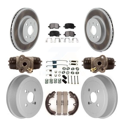 [Avant + Arrière] Kit de disque (revêtu) et plaquette (semi-métallique) de frein pour Toyota Corolla Non-ABS KGF-101724