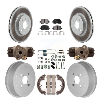 [Avant + Arrière] Kit de disque (revêtu) et plaquette (semi-métallique) de frein pour Toyota Corolla Chevrolet Prizm Non-ABS KGF-101726