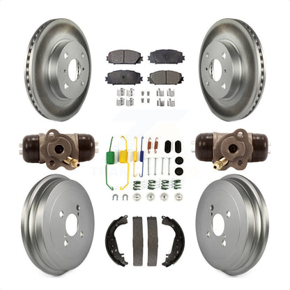 [Avant + Arrière] Kit de disque (revêtu) et plaquette (semi-métallique) de frein pour Toyota Yaris KGF-101729 par Transit Auto
