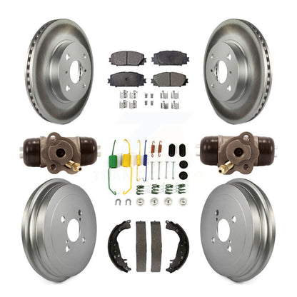 [Avant + Arrière] Kit de disque (revêtu) et plaquette (semi-métallique) de frein pour Toyota Yaris KGF-101729