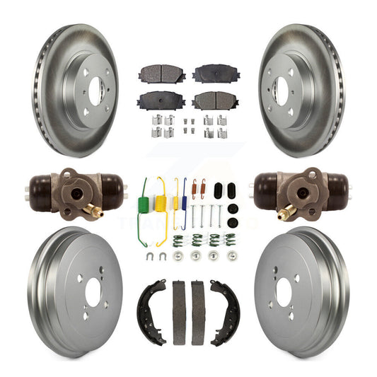 [Avant + Arrière] Kit de disque (revêtu) et plaquette (semi-métallique) de frein pour Toyota Yaris KGF-101729
