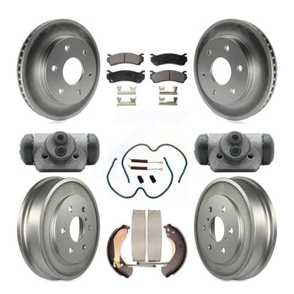 [Avant + Arrière] Kit de disque (revêtu) et plaquette (semi-métallique) de frein pour Chevrolet Silverado 1500 GMC Sierra Classic avec 6400 Lb GVW KGF-101732