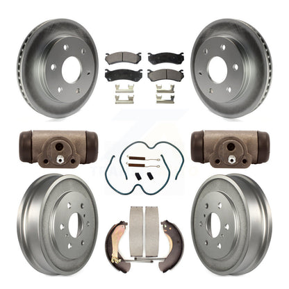 [Avant + Arrière] Kit de disque (revêtu) et plaquette (semi-métallique) de frein pour Chevrolet Silverado 1500 GMC Sierra Classic avec 7000 Lb GVW KGF-101733