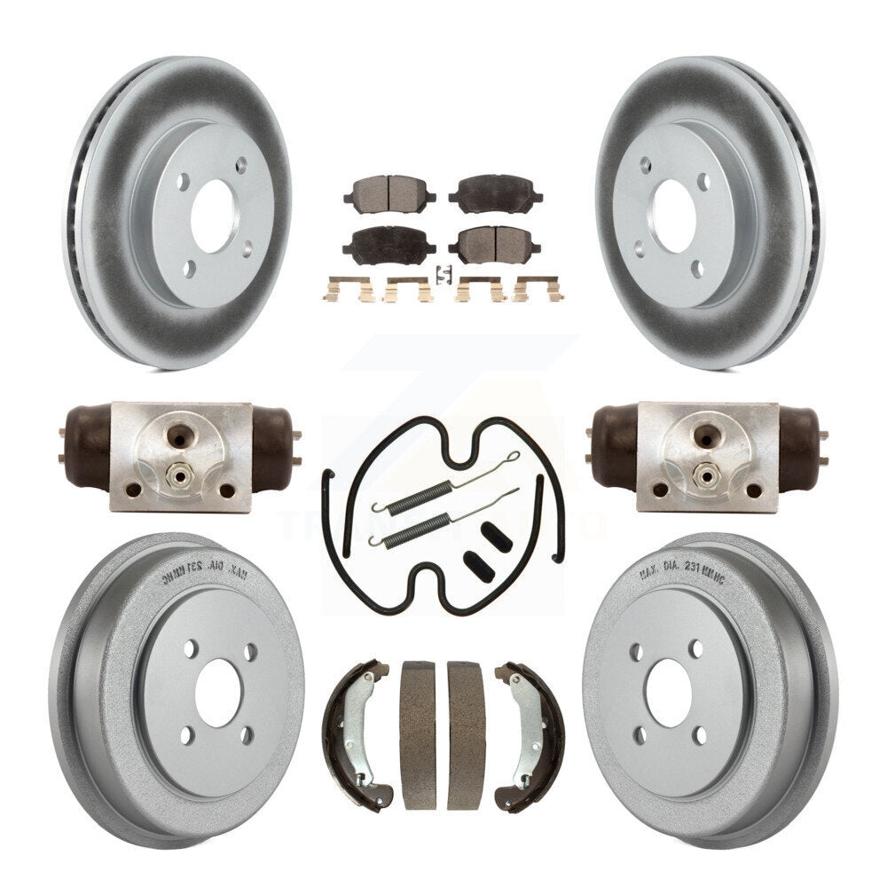 [Avant + Arrière] Kit de disque (revêtu) et plaquette (semi-métallique) de frein pour 2003 Saturn Ion KGF-101735