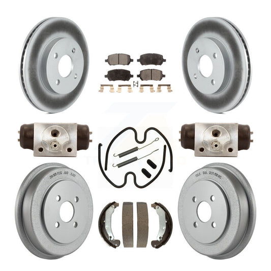 [Avant + Arrière] Kit de disque (revêtu) et plaquette (semi-métallique) de frein pour 2003 Saturn Ion KGF-101735