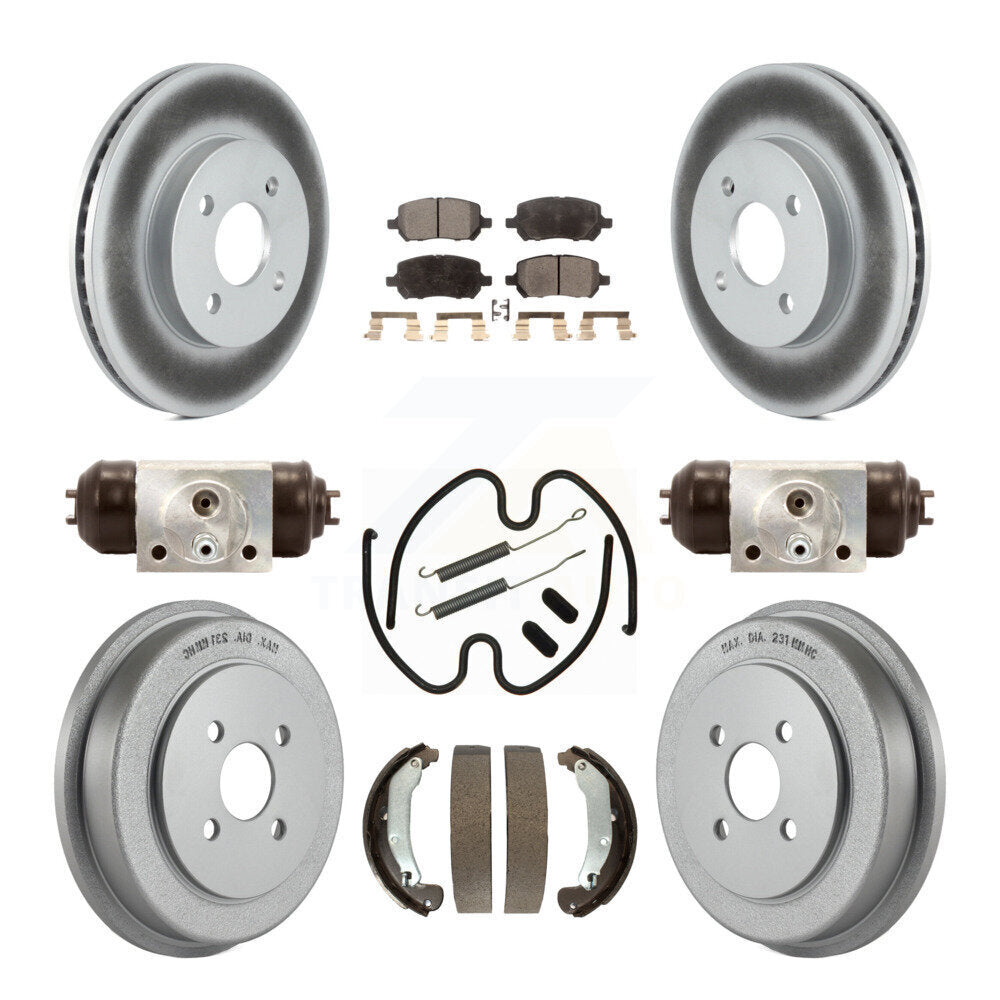 [Avant + Arrière] Kit de disque (revêtu) et plaquette (semi-métallique) de frein pour Chevrolet Cobalt Saturn Ion Pontiac Pursuit KGF-101736