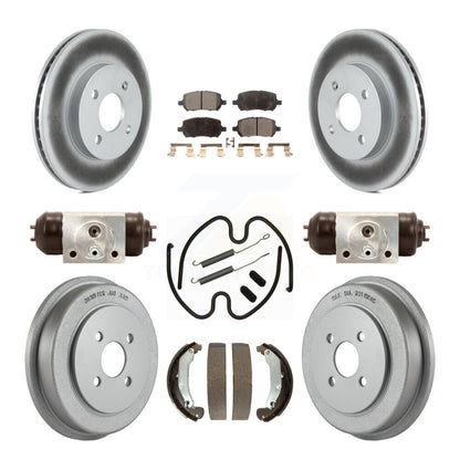 [Avant + Arrière] Kit de disque (revêtu) et plaquette (semi-métallique) de frein pour Chevrolet Cobalt Saturn Ion Pontiac Pursuit KGF-101736