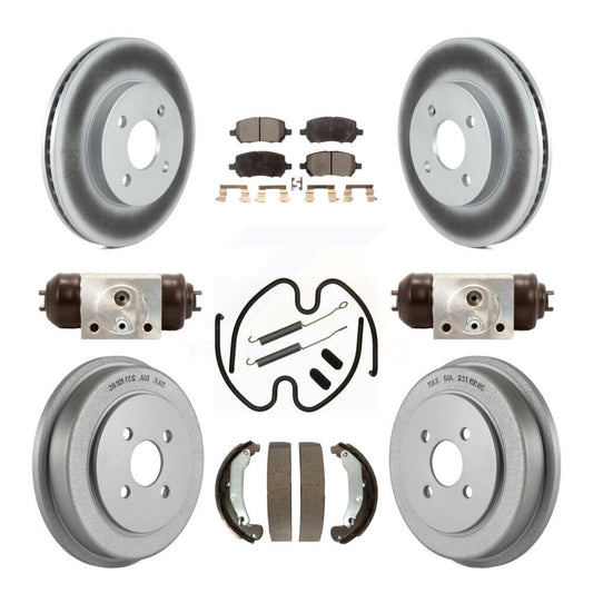 [Avant + Arrière] Kit de disque (revêtu) et plaquette (semi-métallique) de frein pour Chevrolet Cobalt Saturn Ion Pontiac Pursuit KGF-101736