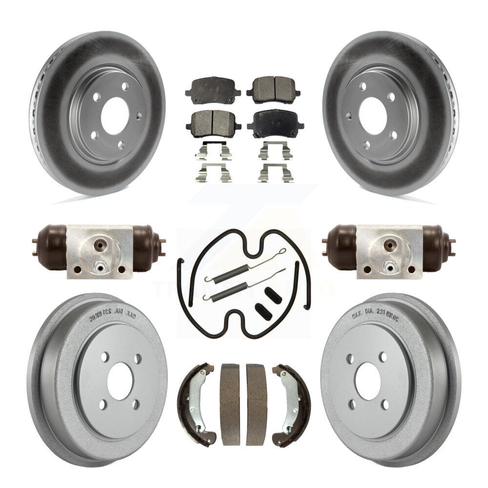 [Avant + Arrière] Kit de disque (revêtu) et plaquette (semi-métallique) de frein pour 2006 Pontiac Pursuit avec Brakes KGF-101738
