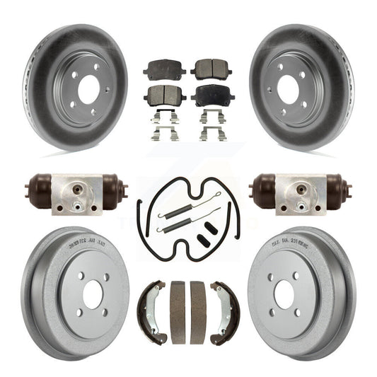 [Avant + Arrière] Kit de disque (revêtu) et plaquette (semi-métallique) de frein pour 2006 Pontiac Pursuit avec Brakes KGF-101738