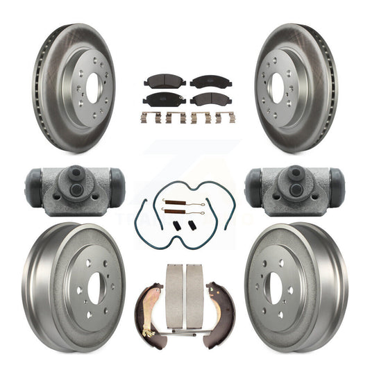 [Avant + Arrière] Kit de disque (revêtu) et plaquette (semi-métallique) de frein pour Chevrolet Silverado 1500 GMC Sierra Classic KGF-101740