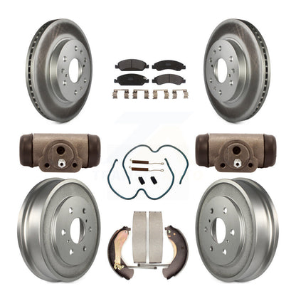 [Avant + Arrière] Kit de disque (revêtu) et plaquette (semi-métallique) de frein pour Chevrolet Silverado 1500 GMC Sierra Classic KGF-101741