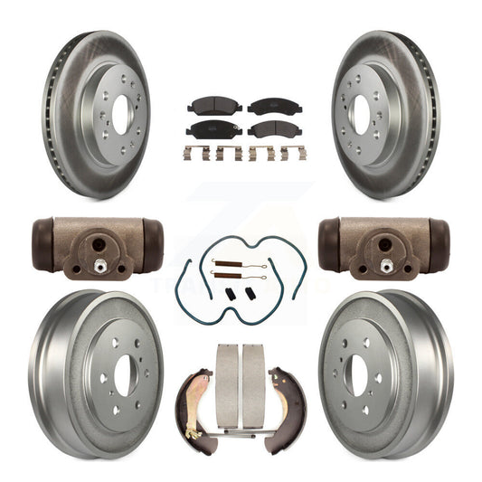 [Avant + Arrière] Kit de disque (revêtu) et plaquette (semi-métallique) de frein pour Chevrolet Silverado 1500 GMC Sierra Classic KGF-101741