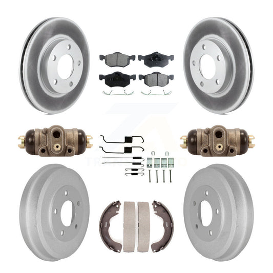 [Avant + Arrière] Kit de disque (revêtu) et plaquette (semi-métallique) de frein pour Ford Escape Mazda Tribute Mercury Mariner KGF-101749