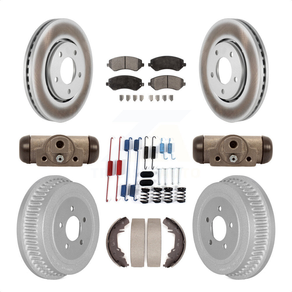 [Avant + Arrière] Kit de disque (revêtu) et plaquette (semi-métallique) de frein pour Dodge Chrysler Town & Country Grand Caravan Voyager KGF-101753 par Transit Auto