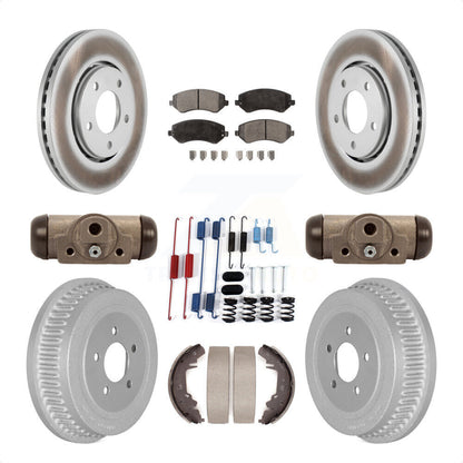 [Avant + Arrière] Kit de disque (revêtu) et plaquette (semi-métallique) de frein pour Dodge Chrysler Town & Country Grand Caravan Voyager KGF-101753 par Transit Auto