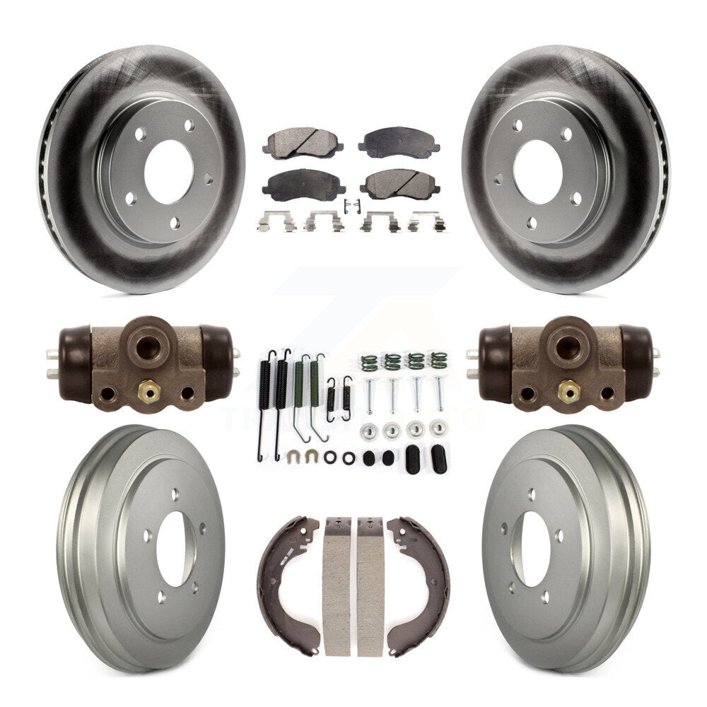 [Avant + Arrière] Kit de disque (revêtu) et plaquette (semi-métallique) de frein pour Dodge Caliber KGF-101754
