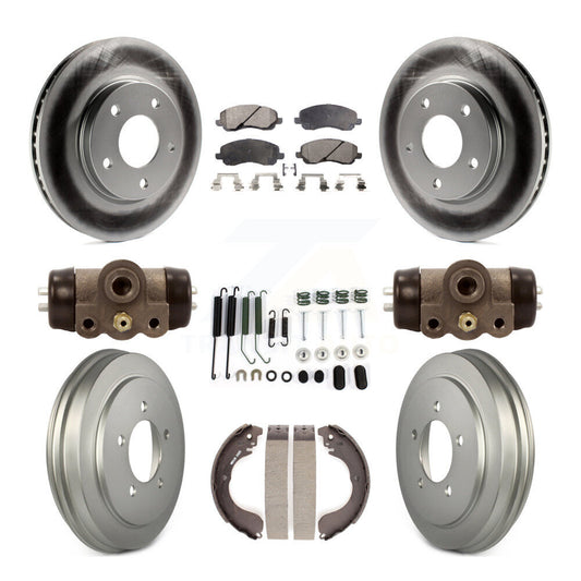 [Avant + Arrière] Kit de disque (revêtu) et plaquette (semi-métallique) de frein pour Dodge Caliber KGF-101754