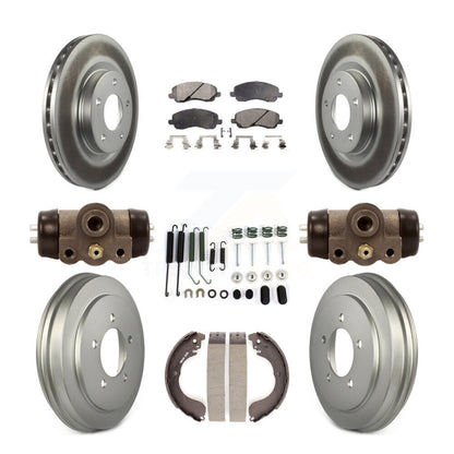 [Avant + Arrière] Kit de disque (revêtu) et plaquette (semi-métallique) de frein pour Jeep Patriot Compass Dodge Caliber Chrysler Sebring Avenger KGF-101755