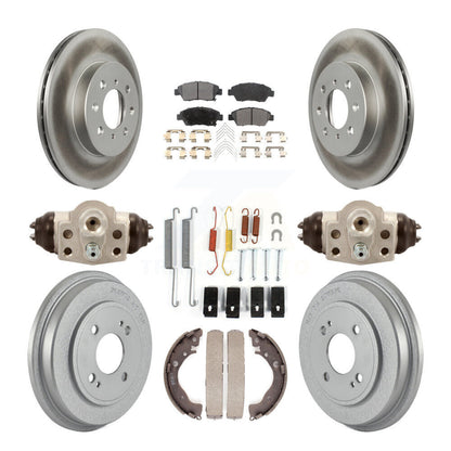 [Avant + Arrière] Kit de disque (revêtu) et plaquette (semi-métallique) de frein pour Honda Fit KGF-101757