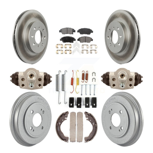 [Avant + Arrière] Kit de disque (revêtu) et plaquette (semi-métallique) de frein pour Honda Fit KGF-101757
