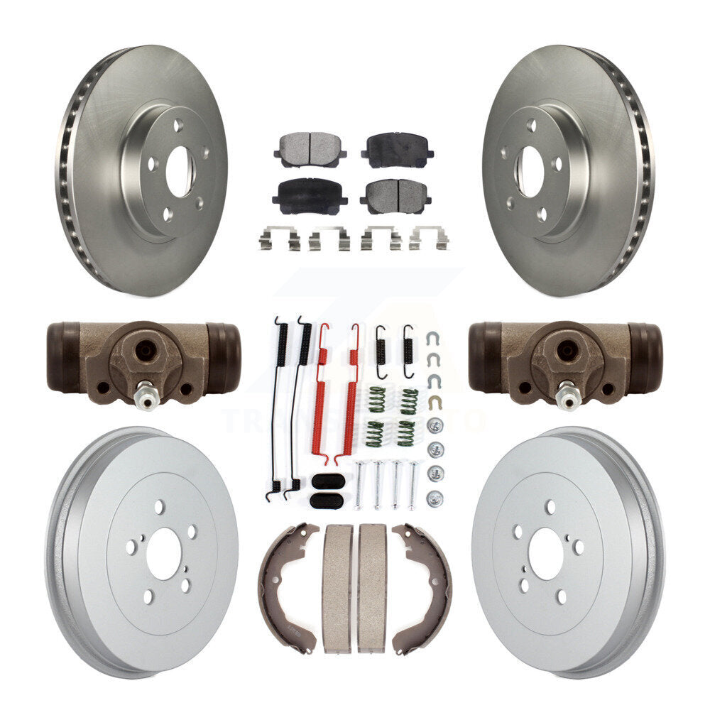 [Avant + Arrière] Kit de disque (revêtu) et plaquette (semi-métallique) de frein pour Pontiac Vibe Toyota Matrix KGF-101758