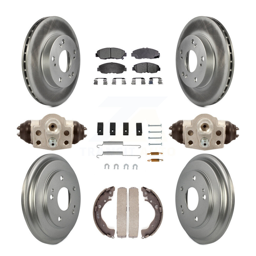 [Avant + Arrière] Kit de disque (revêtu) et plaquette (semi-métallique) de frein pour Honda Civic KGF-101759