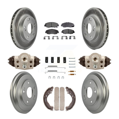 [Avant + Arrière] Kit de disque (revêtu) et plaquette (semi-métallique) de frein pour Honda Civic KGF-101759