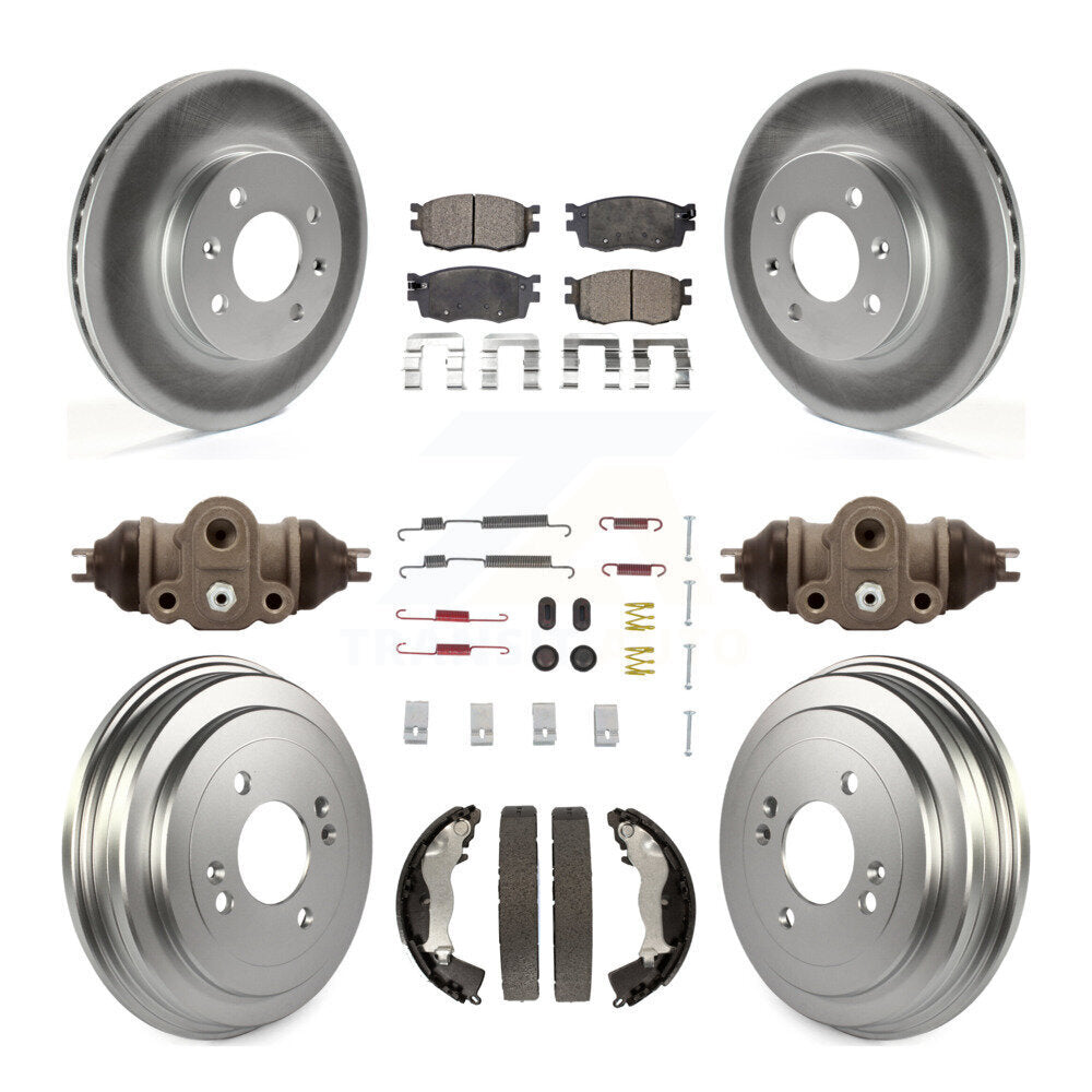 [Avant + Arrière] Kit de disque (revêtu) et plaquette (semi-métallique) de frein pour Hyundai Accent Kia Rio Rio5 KGF-101761
