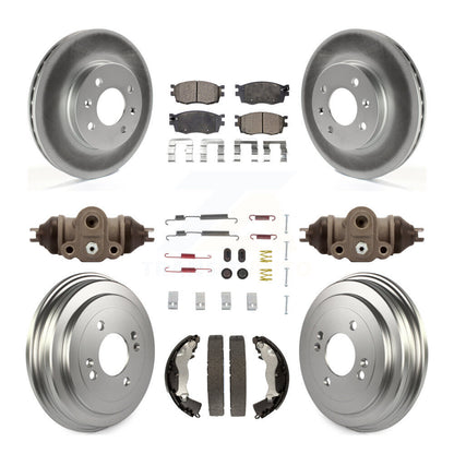 [Avant + Arrière] Kit de disque (revêtu) et plaquette (semi-métallique) de frein pour Hyundai Accent Kia Rio Rio5 KGF-101761