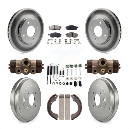 [Avant + Arrière] Kit de disque (revêtu) et plaquette (semi-métallique) de frein pour Nissan Sentra Versa Cube KGF-101762 par Transit Auto