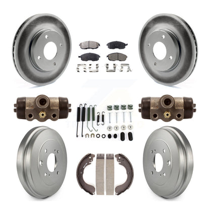 [Avant + Arrière] Kit de disque (revêtu) et plaquette (semi-métallique) de frein pour Nissan Sentra Versa Cube KGF-101762