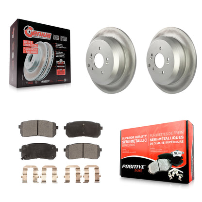 [Arrière] Kit de disque (revêtu) et plaquette (semi-métallique) de frein pour 2007-2012 Hyundai Veracruz KGF-101770