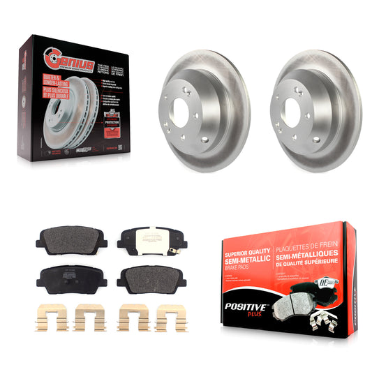 [Arrière] Kit de disque (revêtu) et plaquette (semi-métallique) de frein pour Kia Sorento Hyundai Santa Fe Sport XL KGF-101773