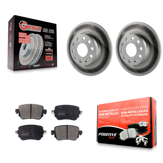 [Arrière] Kit de disque (revêtu) et plaquette (semi-métallique) de frein pour Volkswagen Passat GTI Golf SportWagen Alltrack KGF-101775