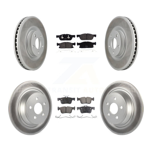 [Avant + Arrière] Kit de disque (revêtu) et plaquette (semi-métallique) de frein pour 2018 Lincoln Continental avec 316mm Diameter Rotor KGF-101787