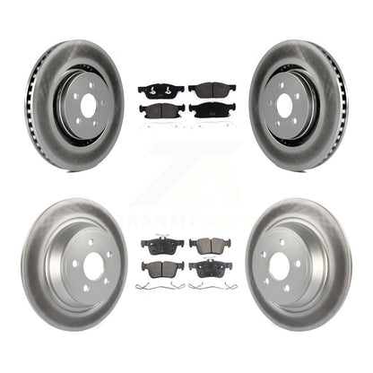 [Avant + Arrière] Kit de disque (revêtu) et plaquette (semi-métallique) de frein pour Ford Fusion Lincoln MKZ Continental KGF-101789