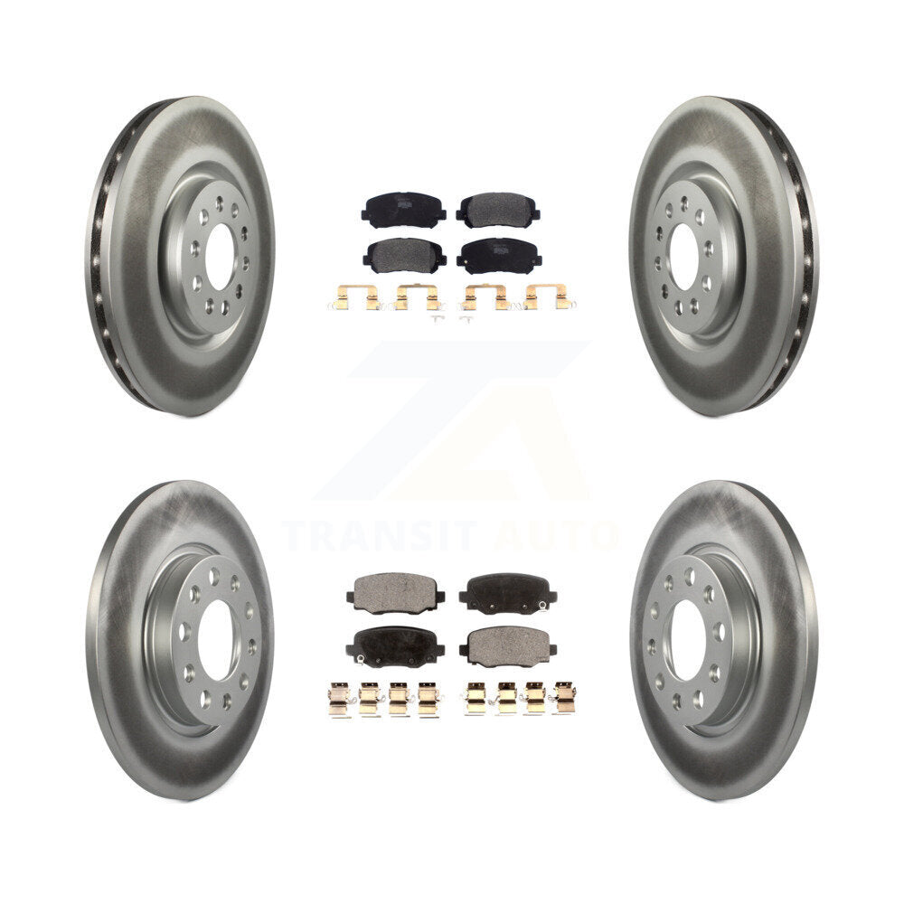 [Avant + Arrière] Kit de disque (revêtu) et plaquette (semi-métallique) de frein pour Jeep Cherokee Chrysler 200 KGF-101791