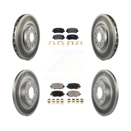 [Avant + Arrière] Kit de disque (revêtu) et plaquette (semi-métallique) de frein pour Jeep Cherokee Chrysler 200 KGF-101791