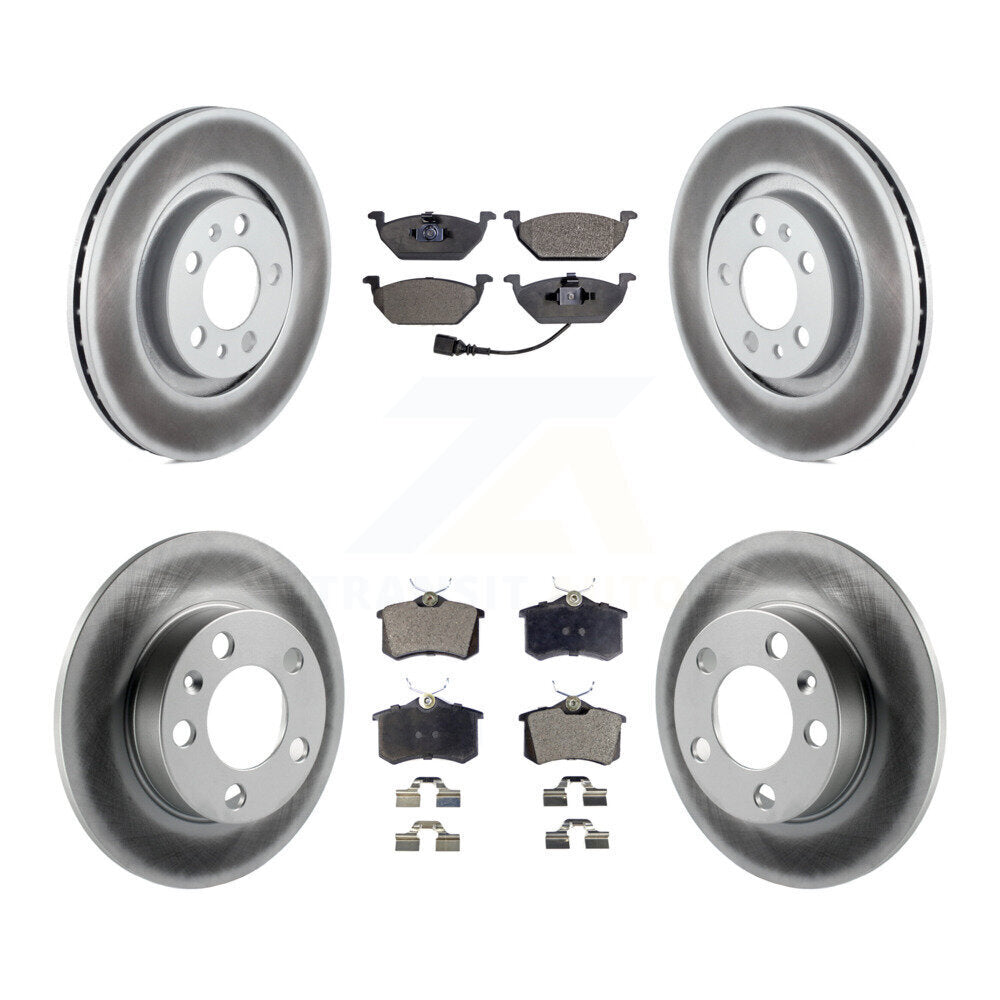 [Avant + Arrière] Kit de disque (revêtu) et plaquette (semi-métallique) de frein pour 2007-2010 Volkswagen Beetle avec 280mm Diameter Rotor KGF-101792