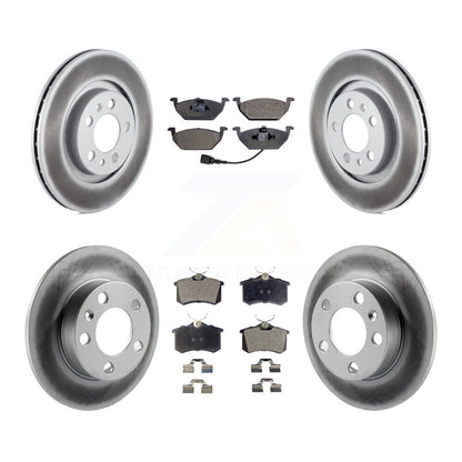 [Avant + Arrière] Kit de disque (revêtu) et plaquette (semi-métallique) de frein pour 2007-2010 Volkswagen Beetle avec 280mm Diameter Rotor KGF-101792
