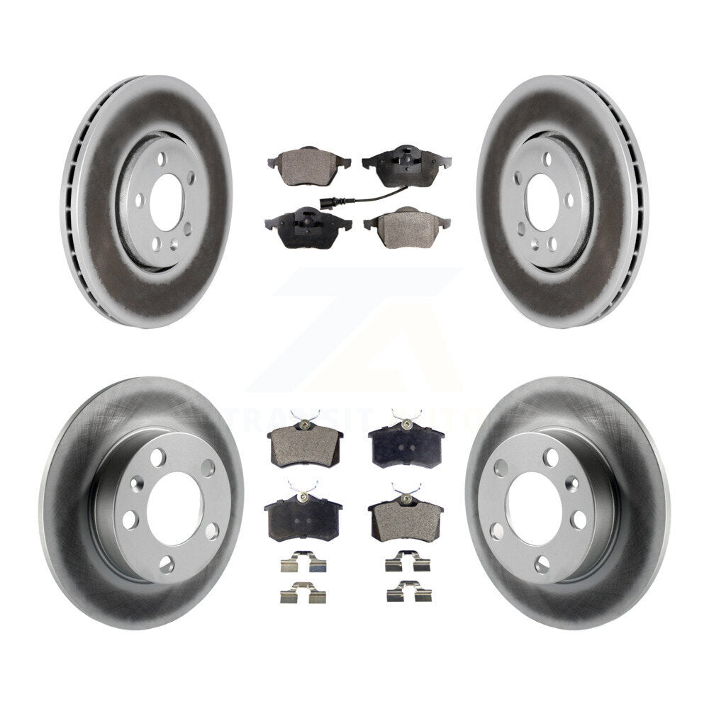 [Avant + Arrière] Kit de disque (revêtu) et plaquette (semi-métallique) de frein pour 2007-2010 Volkswagen Beetle avec 288mm Diameter Rotor KGF-101793