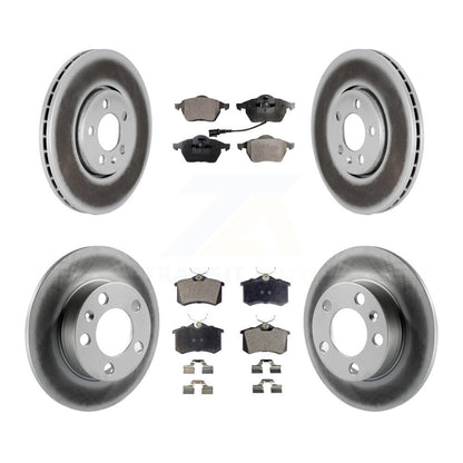 [Avant + Arrière] Kit de disque (revêtu) et plaquette (semi-métallique) de frein pour 2007-2010 Volkswagen Beetle avec 288mm Diameter Rotor KGF-101793