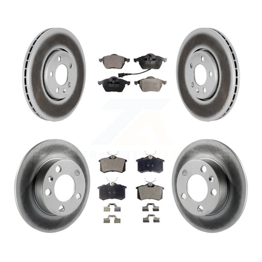 [Avant + Arrière] Kit de disque (revêtu) et plaquette (semi-métallique) de frein pour 2007-2010 Volkswagen Beetle avec 288mm Diameter Rotor KGF-101793