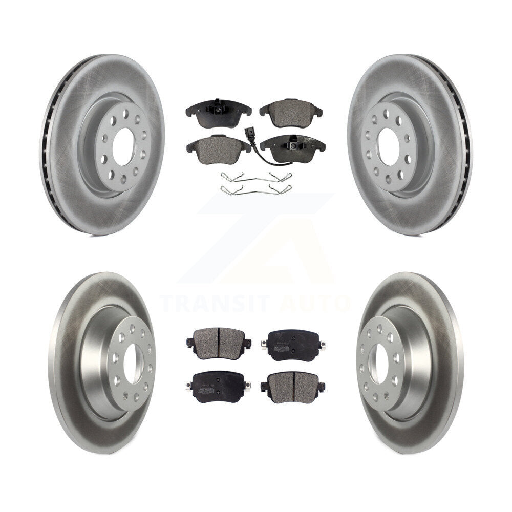 [Avant + Arrière] Kit de disque (revêtu) et plaquette (semi-métallique) de frein pour 2016-2018 Audi Q3 Quattro KGF-101797