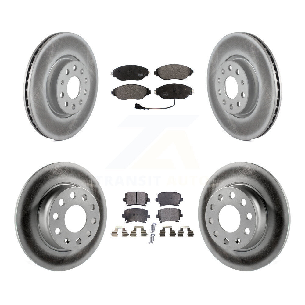 [Avant + Arrière] Kit de disque (revêtu) et plaquette (semi-métallique) de frein pour 2015 Volkswagen GTI avec Performance Package KGF-101798