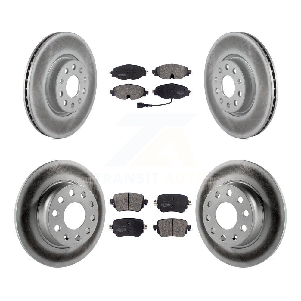 [Avant + Arrière] Kit de disque (revêtu) et plaquette (semi-métallique) de frein pour Volkswagen GTI Golf Alltrack Passat KGF-101800