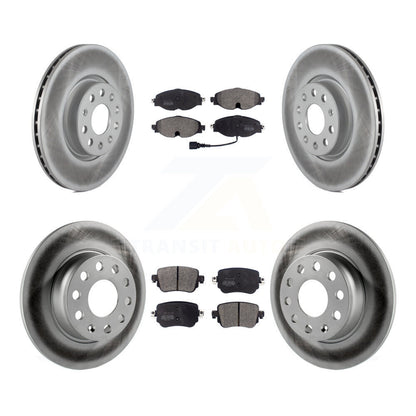 [Avant + Arrière] Kit de disque (revêtu) et plaquette (semi-métallique) de frein pour Volkswagen GTI Golf Alltrack Passat KGF-101800
